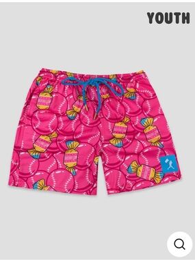 Youth Pink Baseball Doubles & Bubbles Shorts